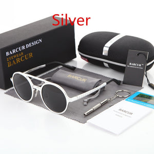 BARCUR Retro Aluminum Magnesium Sunglasses